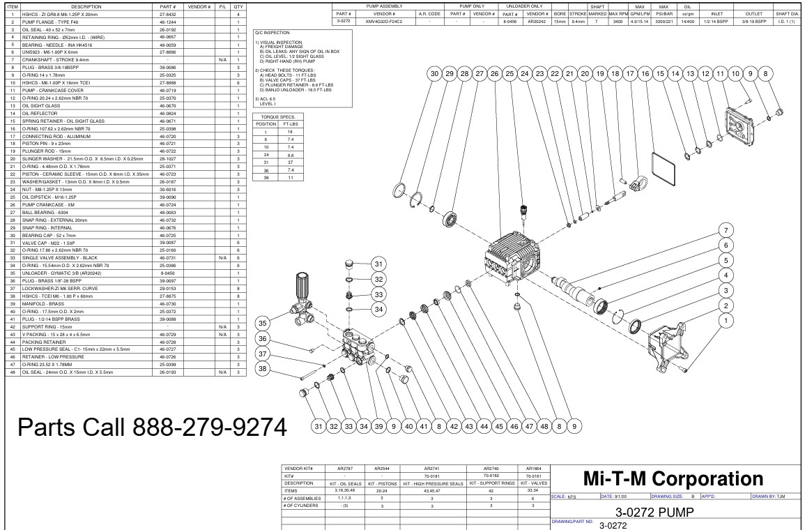 MITM 3-0272 pump parts